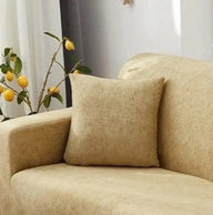 Kissenhülle mit Kreuzmuster – Beige – Ansicht 1
