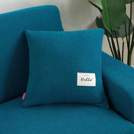Jacquard-Kissenhülle – Türkis – Ansicht 1