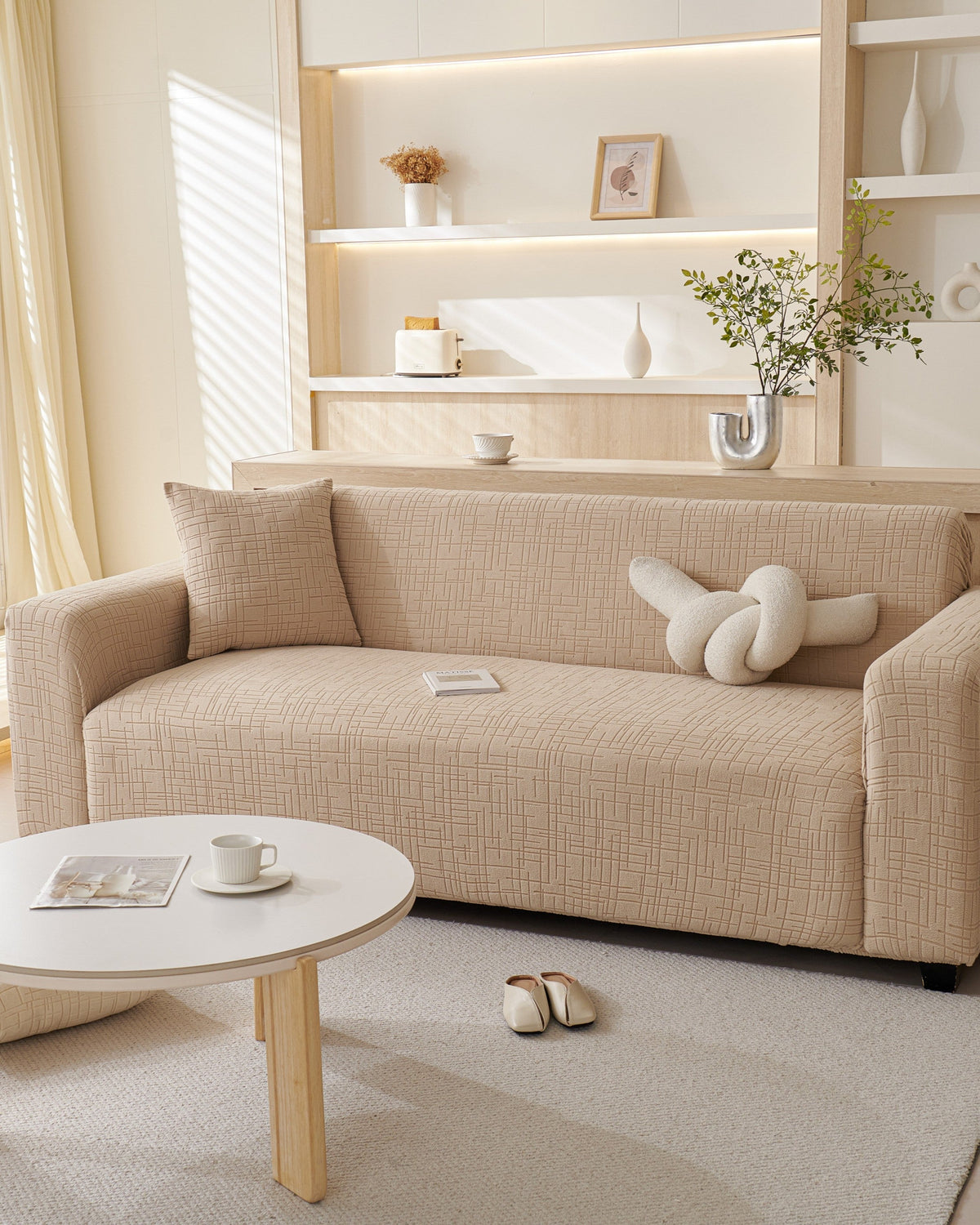 Sofabezug Arquette – Sandbeige – Ansicht 2