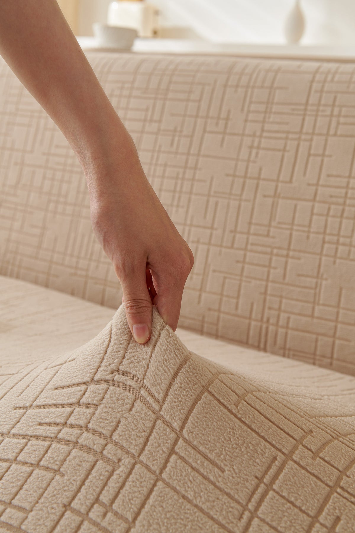 Sofabezug Arquette – Sandbeige – Ansicht 5