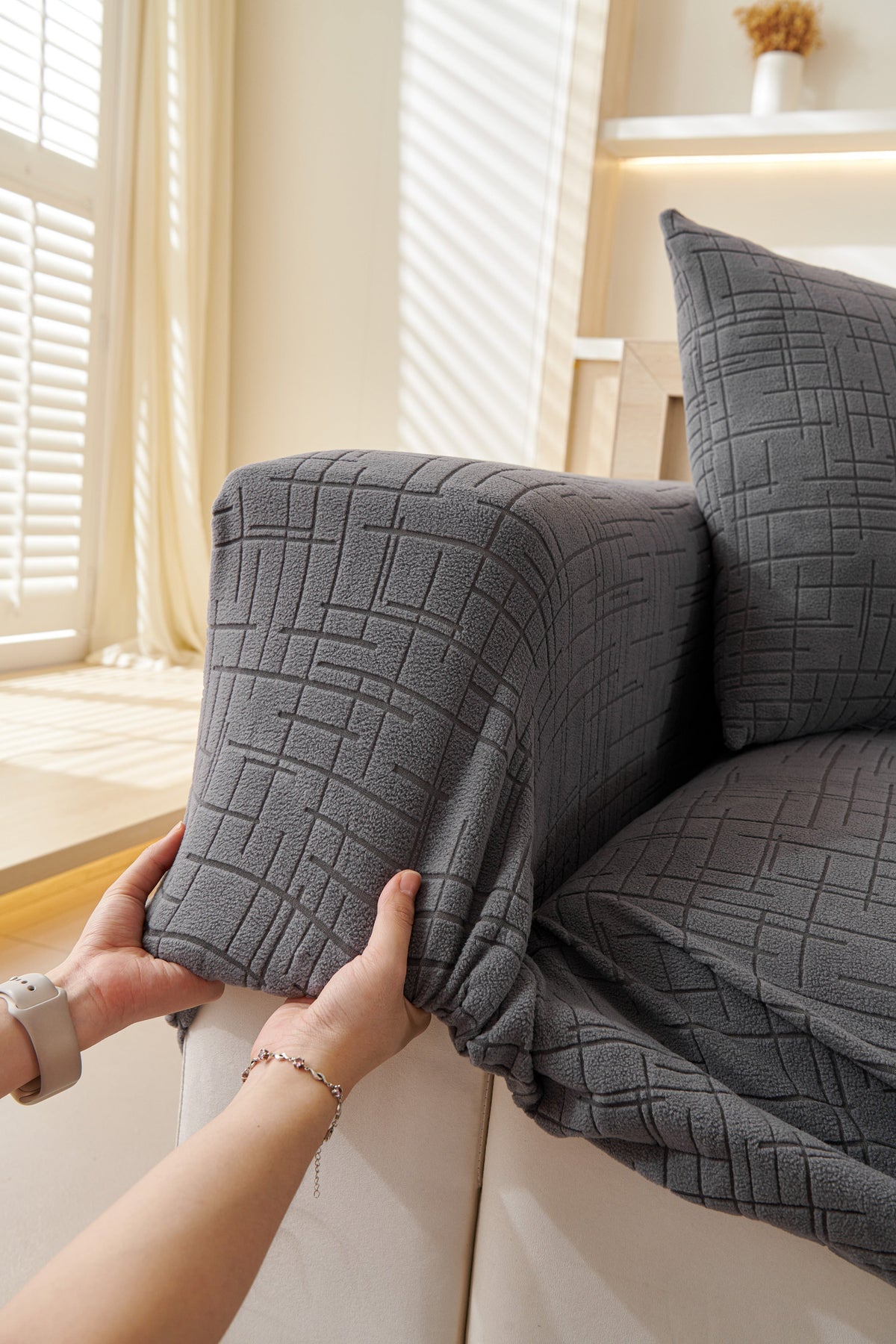 Sofabezug Arquette – Grau – Ansicht 4