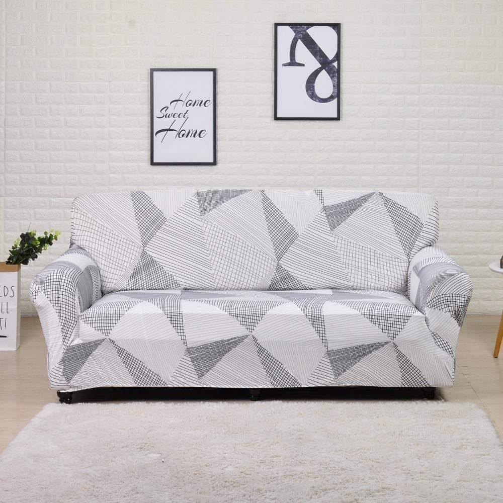 Stretch-Sofabezug mit Druckmuster – Asio – Ansicht 1
