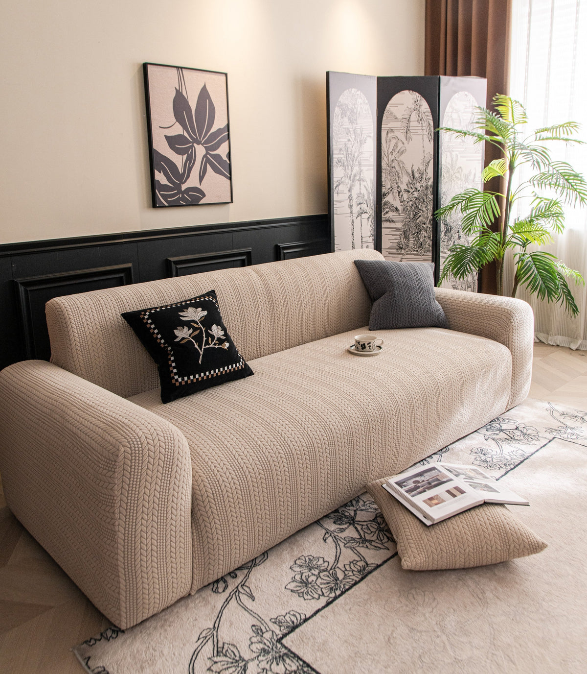 Sofabezug Braelyn – Sandbeige – Ansicht 2