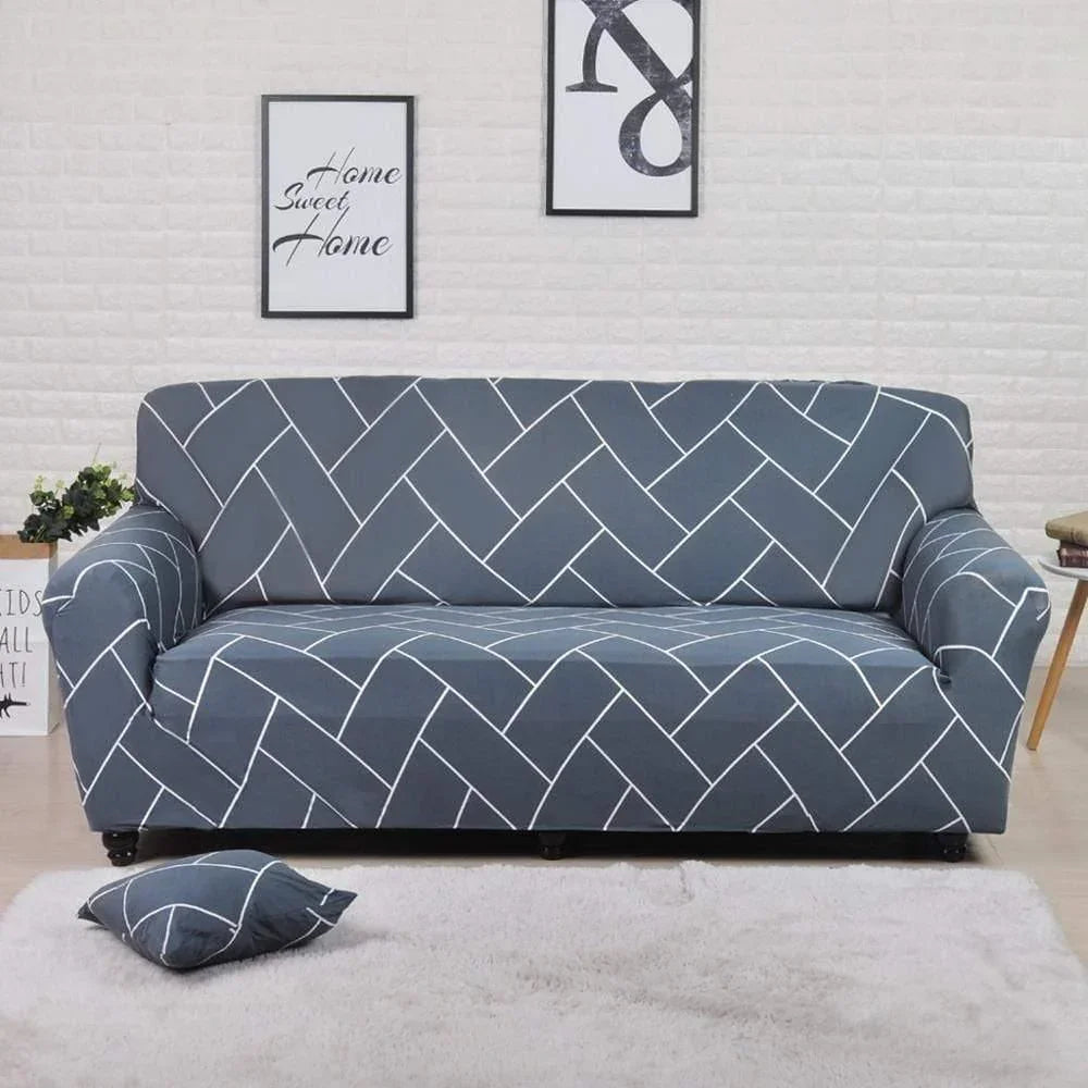 Stretch-Sofabezug mit Druckmuster – Cernie – Ansicht 1