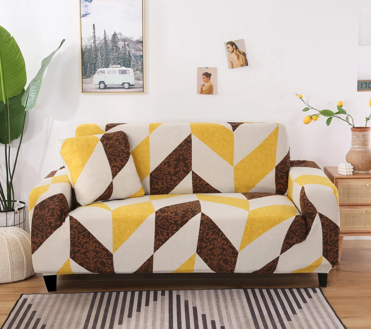 Stretch-Sofabezug mit Druckmuster – Chospell – Ansicht 2