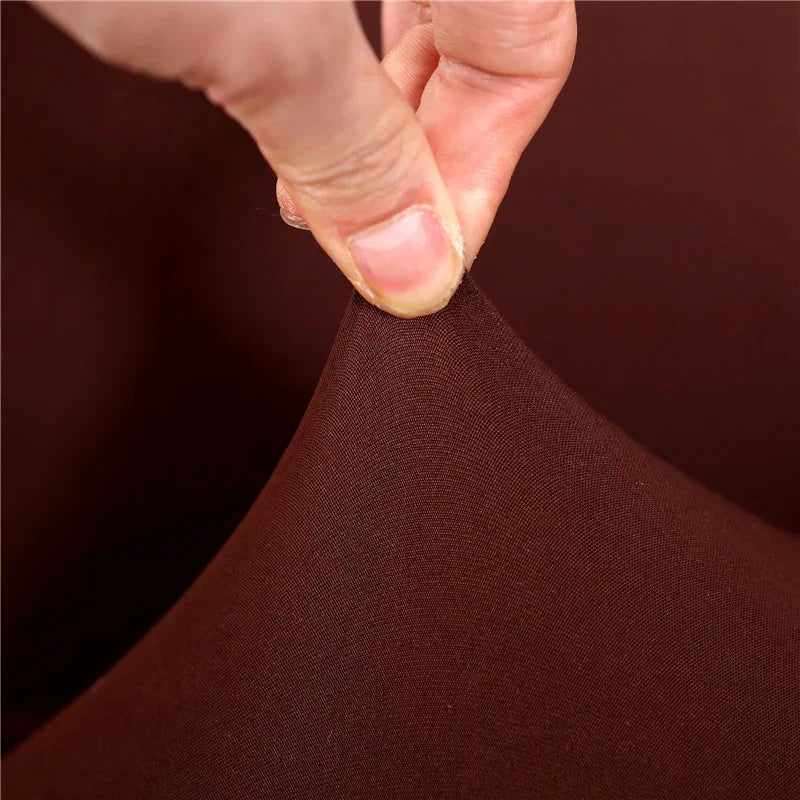 Stretch-Sofabezug – Karamellbraun – Ansicht 3