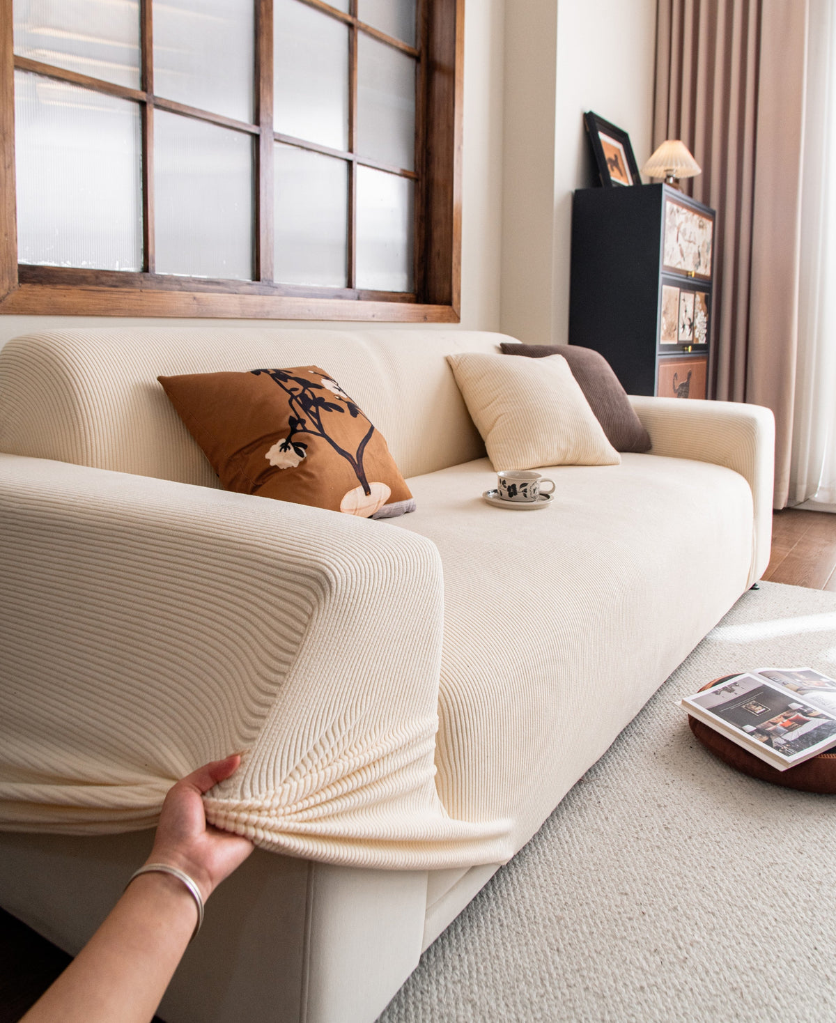 Sofabezug Cordelle – Beige – Ansicht 3