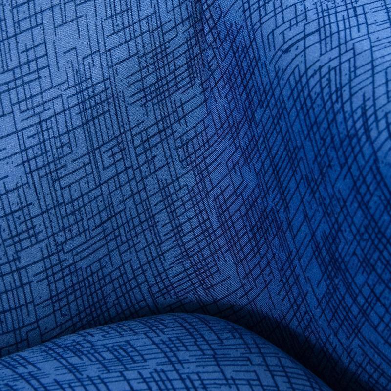 Stretch-Sofabezug mit Kreuzmuster – Blau – Ansicht 2