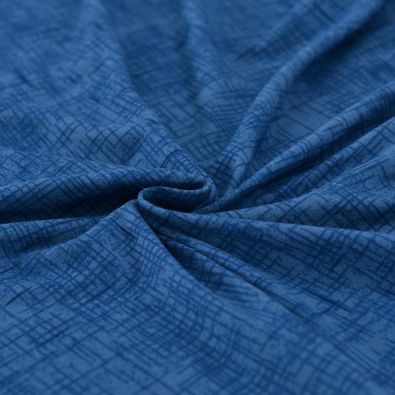 Stretch-Sofabezug mit Kreuzmuster – Blau – Ansicht 6