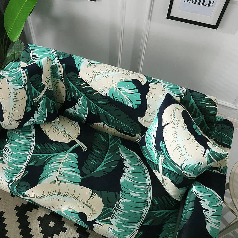 Stretch-Sofabezug mit Druckmuster – Flutterve – Ansicht 3