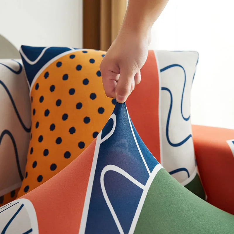 Sofabezug Geo Chic – bedruckt – Ansicht 3