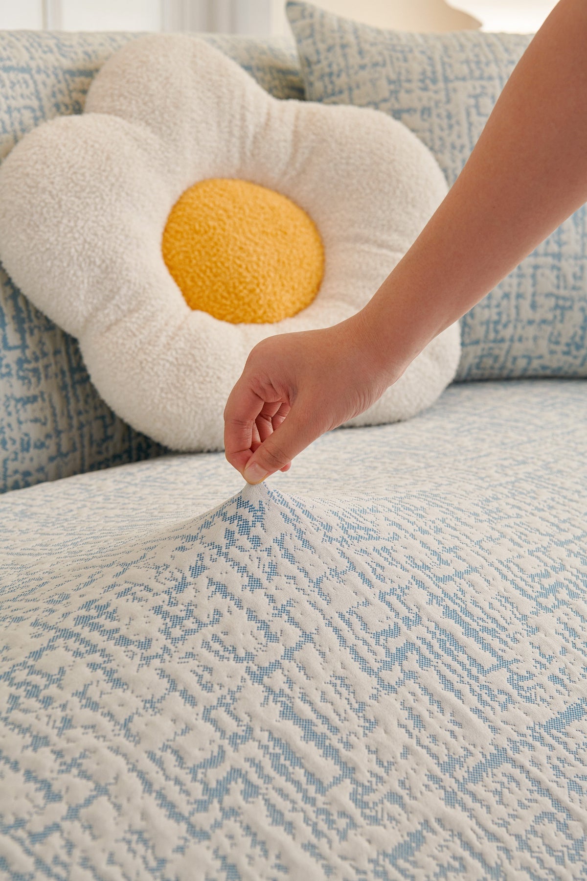 Sofabezug Gridelle – Blau – Ansicht 5