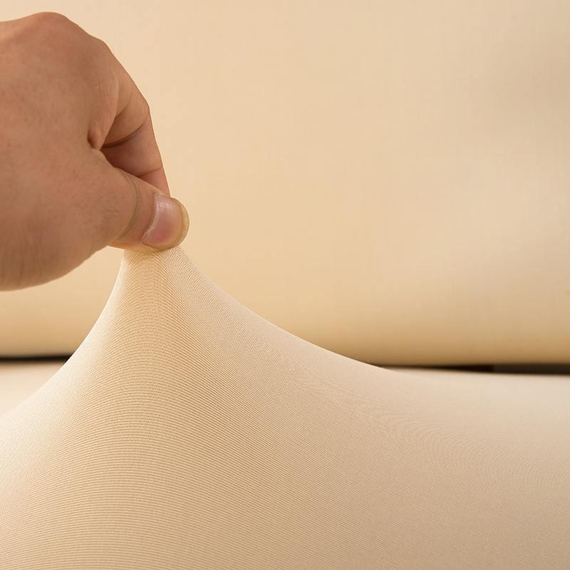 Stretch-Sofabezug – Leinenbeige – Ansicht 2
