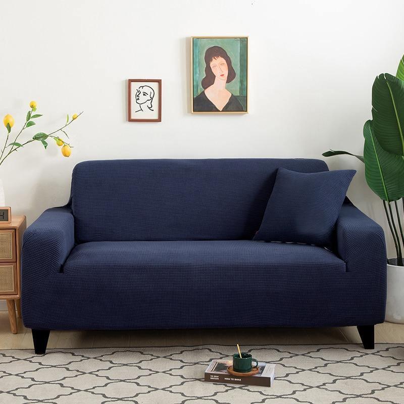 Jacquard-Sofabezug – Marineblau – Ansicht 1
