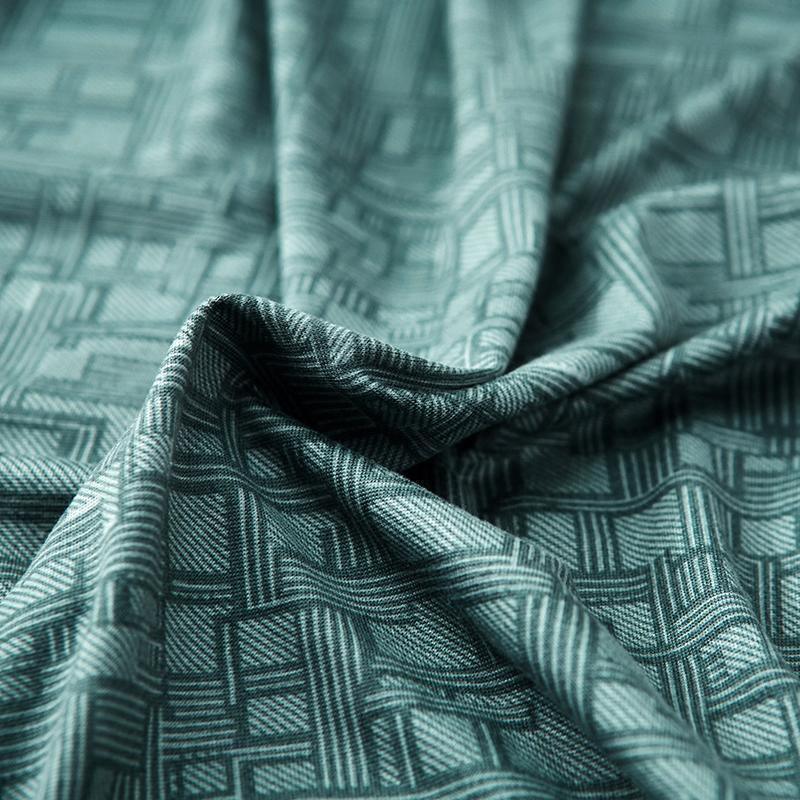 Stretch-Sofabezug mit geometrischem Linienmuster – Pastellgrün – Ansicht 3