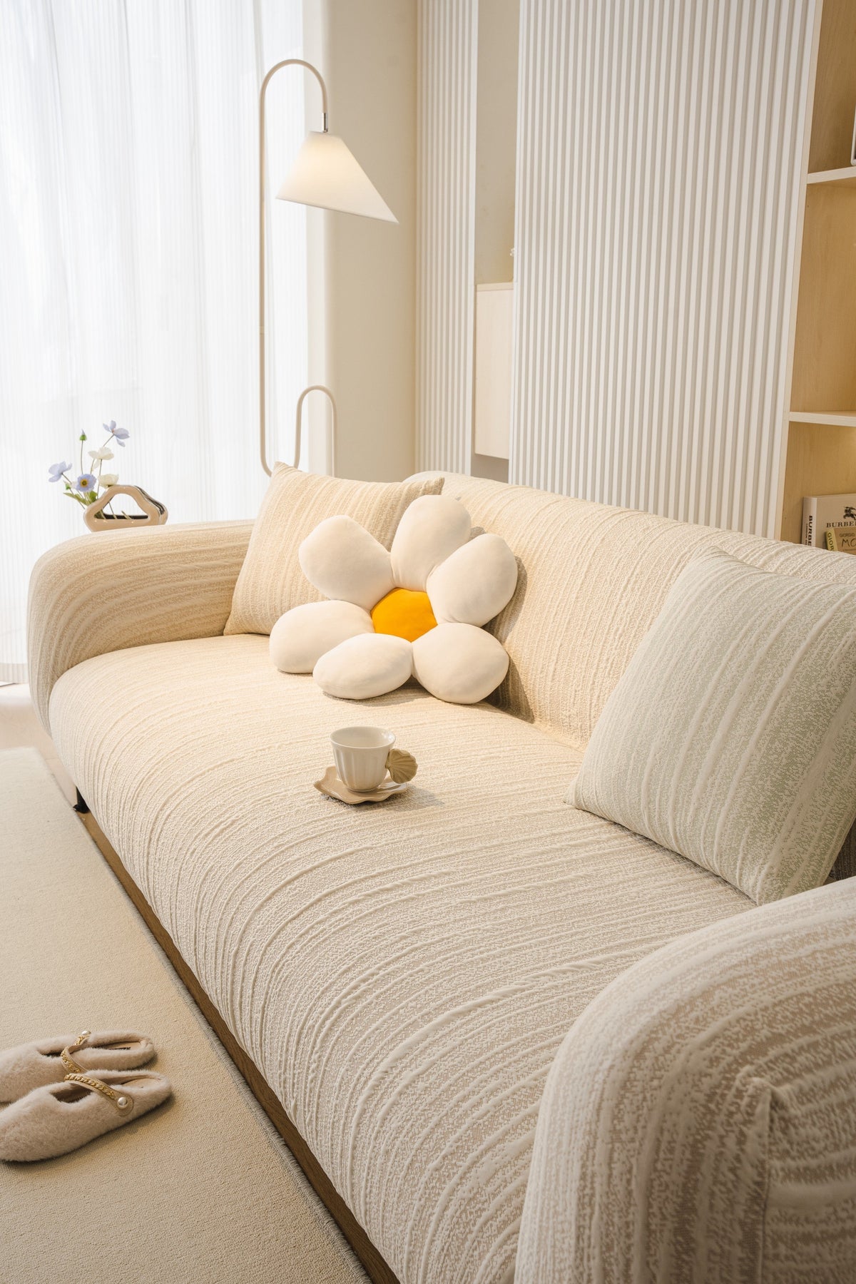 Sofabezug Rivelle – Cremeweiß – Ansicht 5