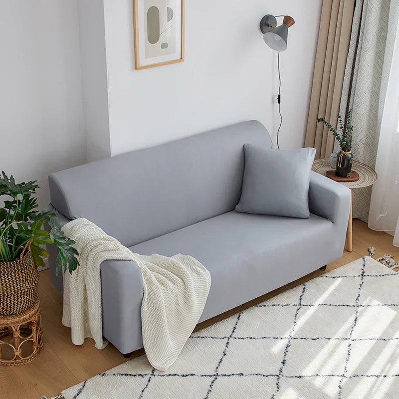Stretch-Sofabezug – Delfingrau – Ansicht 2
