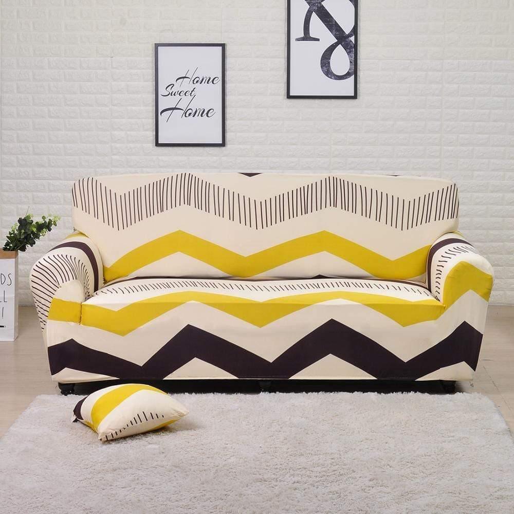 Stretch-Sofabezug mit Druckmuster – Tonda – Ansicht 1