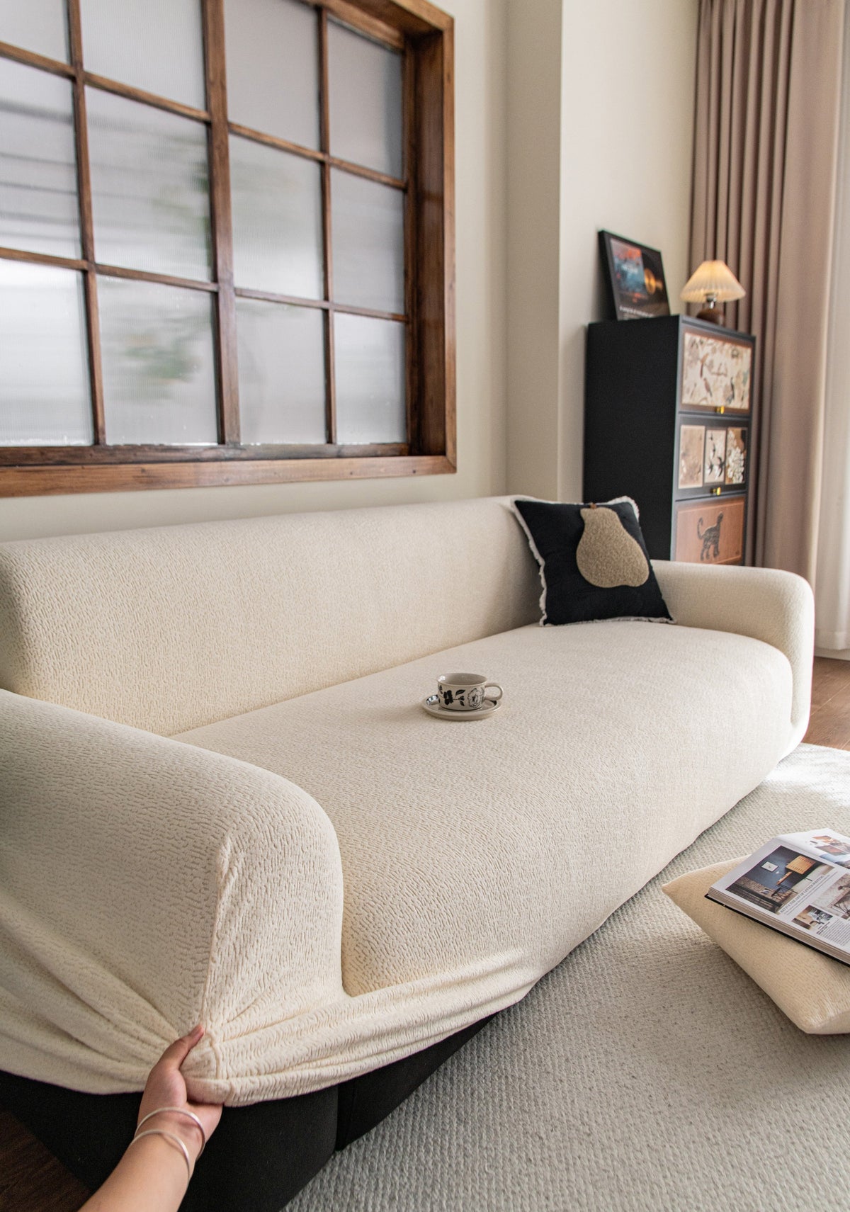 Sofabezug Veloura – Beige – Ansicht 3