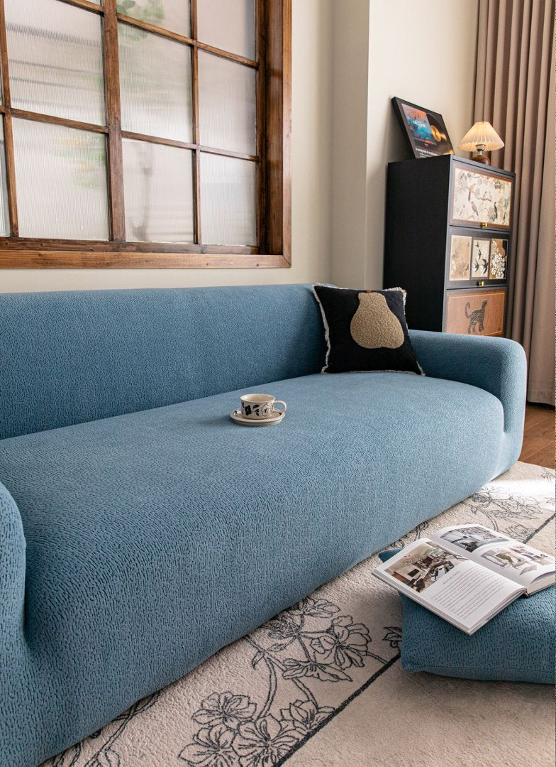 Sofabezug Veloura – Blau – Ansicht 1