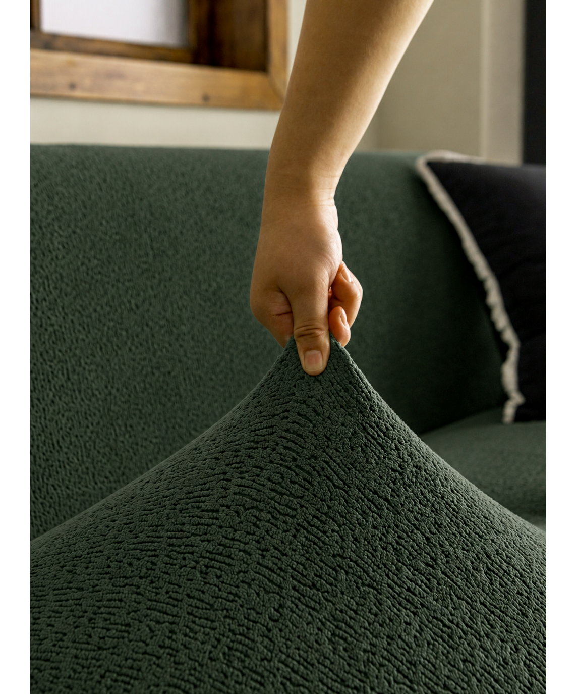 Sofabezug Veloura – Grün – Ansicht 3