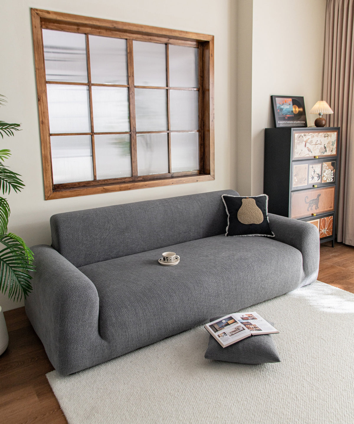 Sofabezug Veloura – Grau – Ansicht 2
