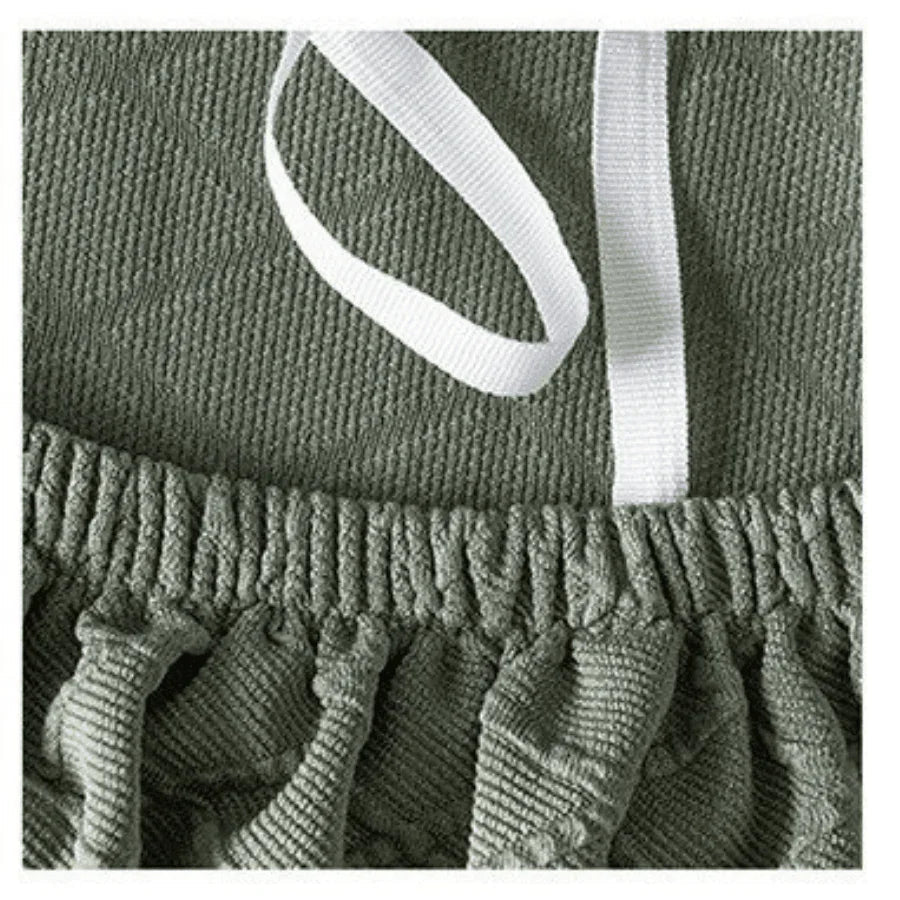 Stretch-Sofabezug mit Jacquard-Rautenmuster – Helles Salbeigrün – Ansicht 4