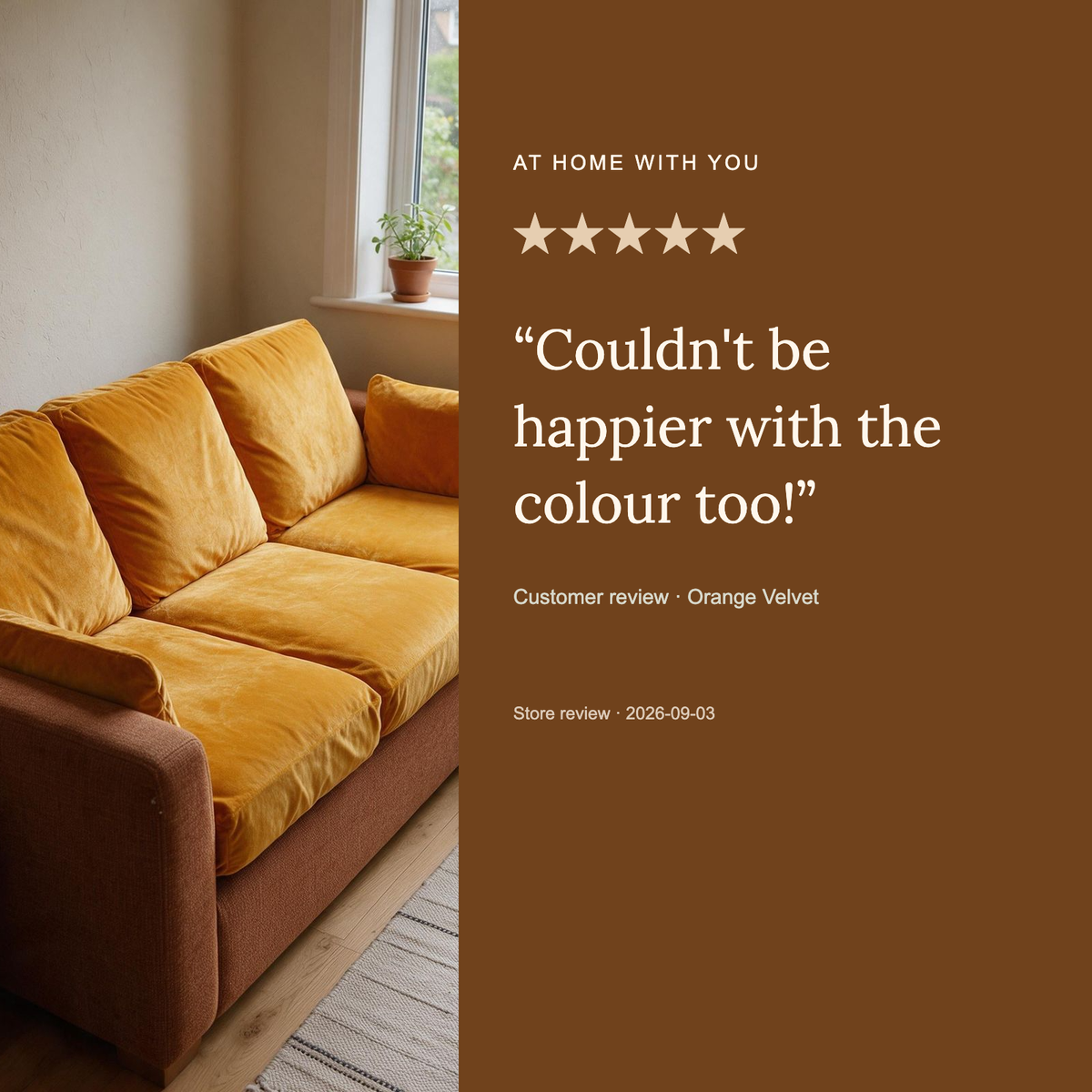 Sitzkissenbezug aus Samt fürs Sofa – Orange – Ansicht 10