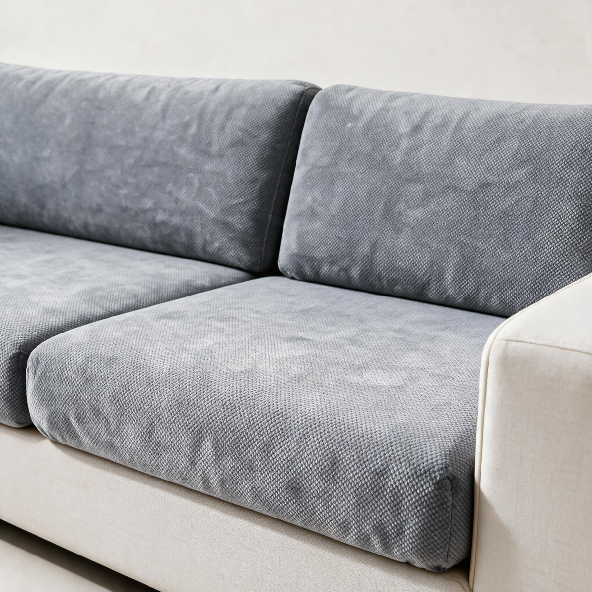 Sitzkissenbezug Luma fürs Sofa – Mittelgrau – Ansicht 2