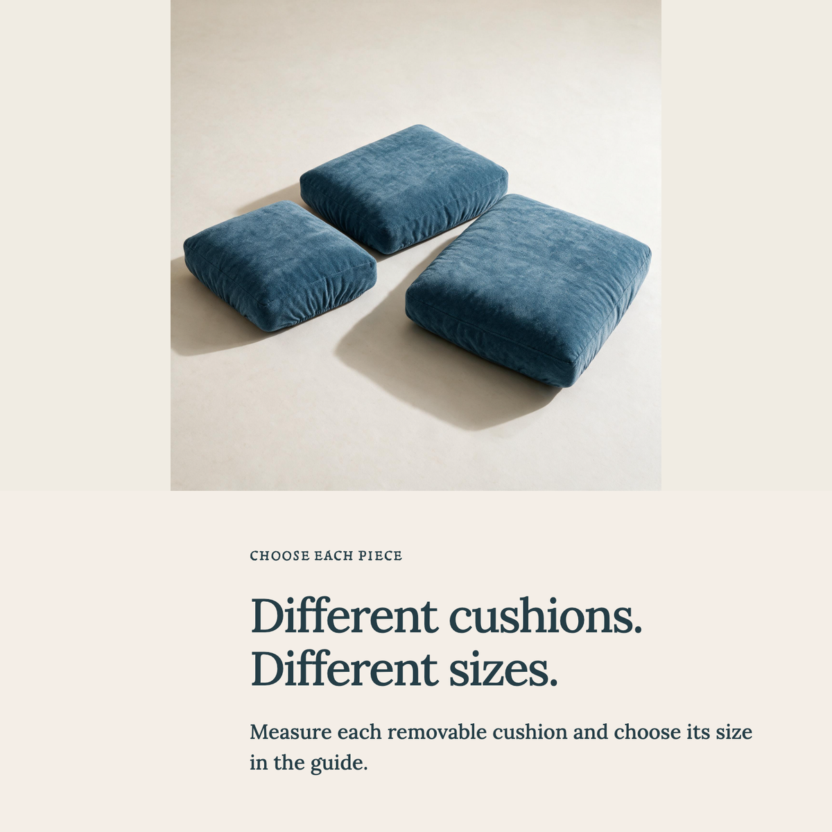 Sitzkissenbezug Luma fürs Sofa – Blau – Ansicht 5