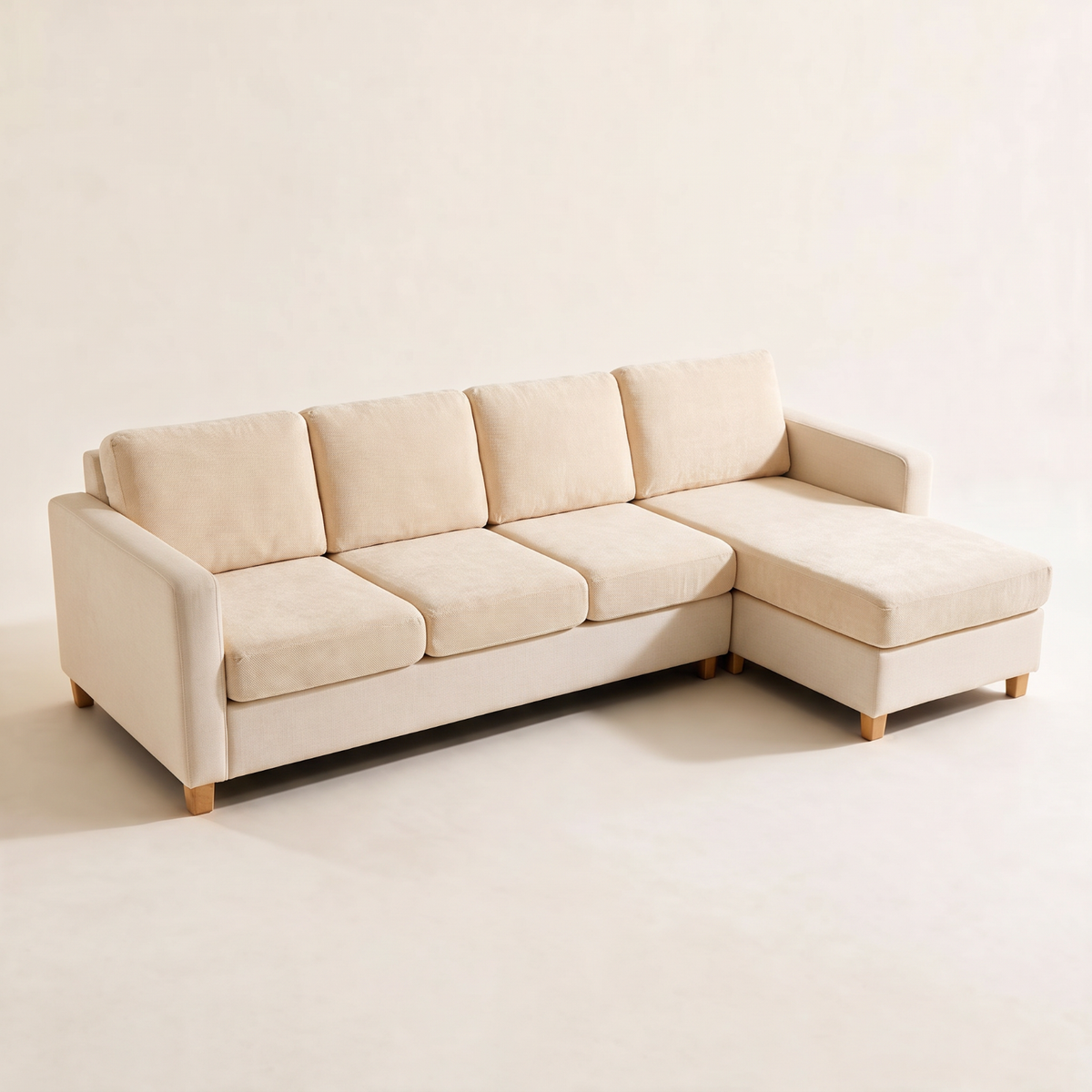 Sitzkissenbezug Luma fürs Sofa – Beige – Ansicht 1
