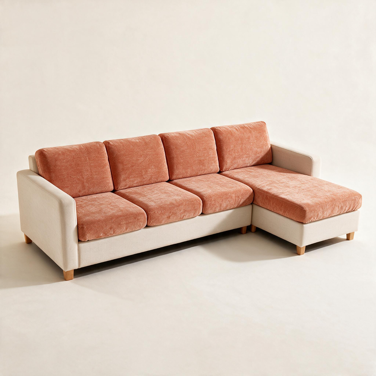 Sitzkissenbezug Luma fürs Sofa – Orange – Ansicht 1
