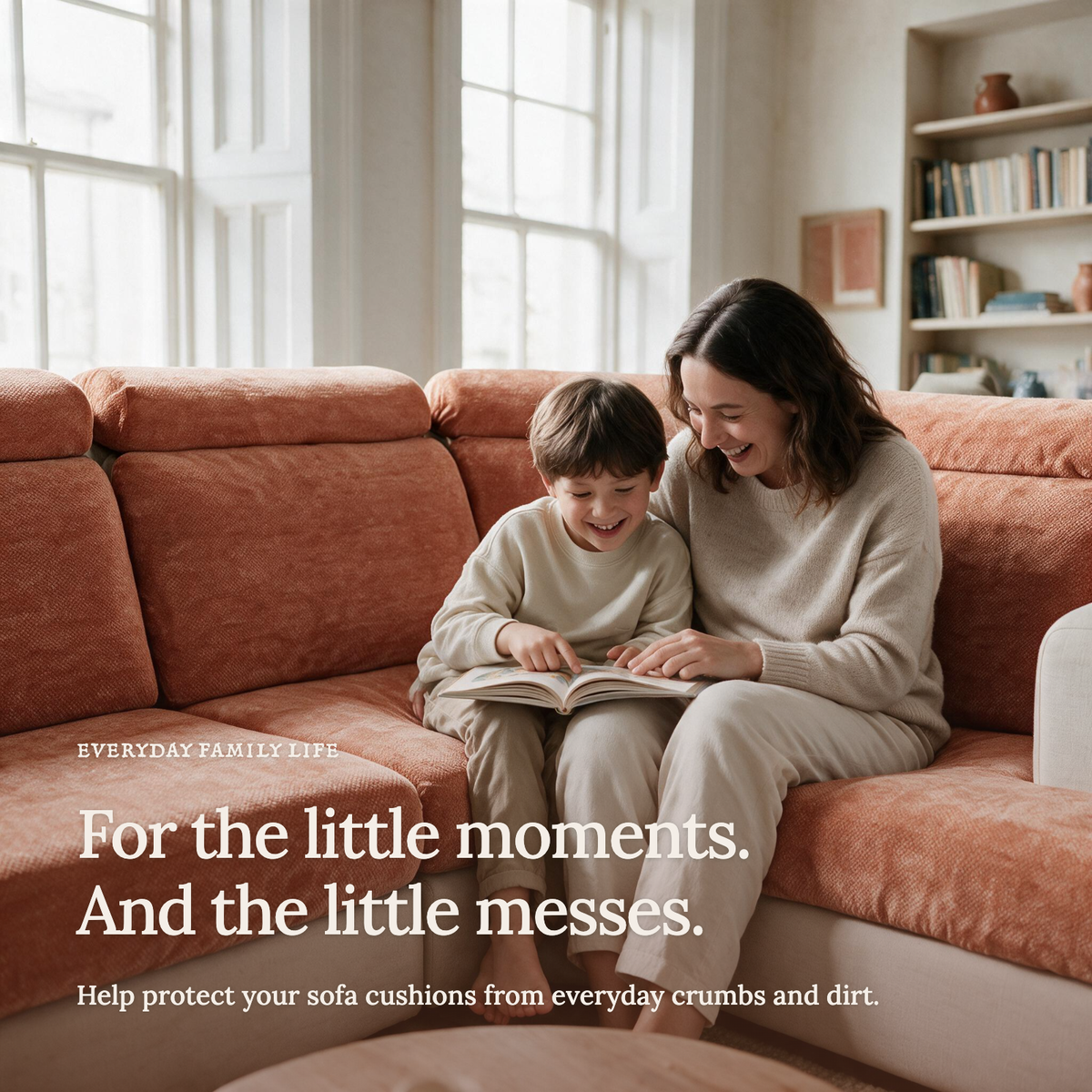 Sitzkissenbezug Luma fürs Sofa – Orange – Ansicht 6