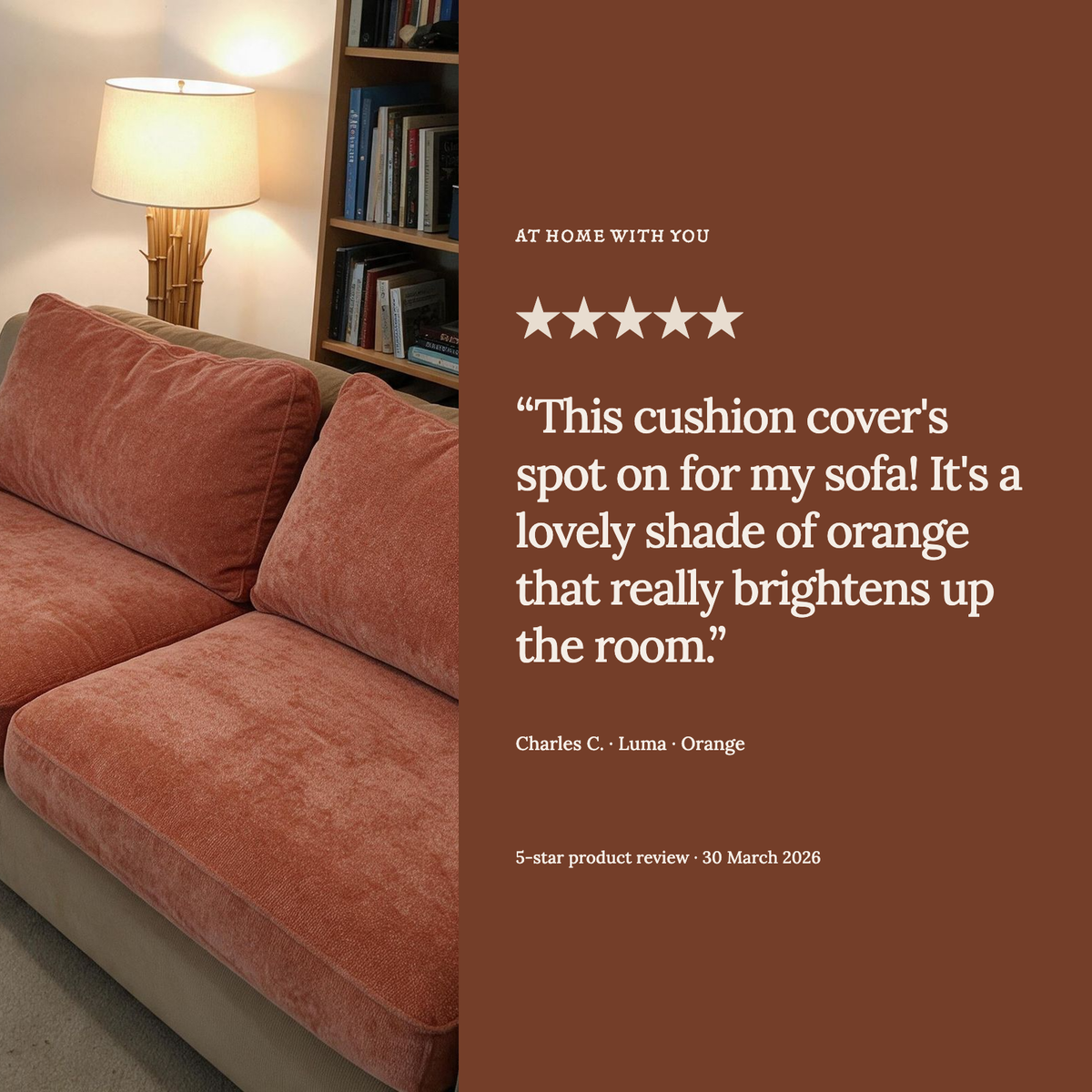 Sitzkissenbezug Luma fürs Sofa – Orange – Ansicht 10