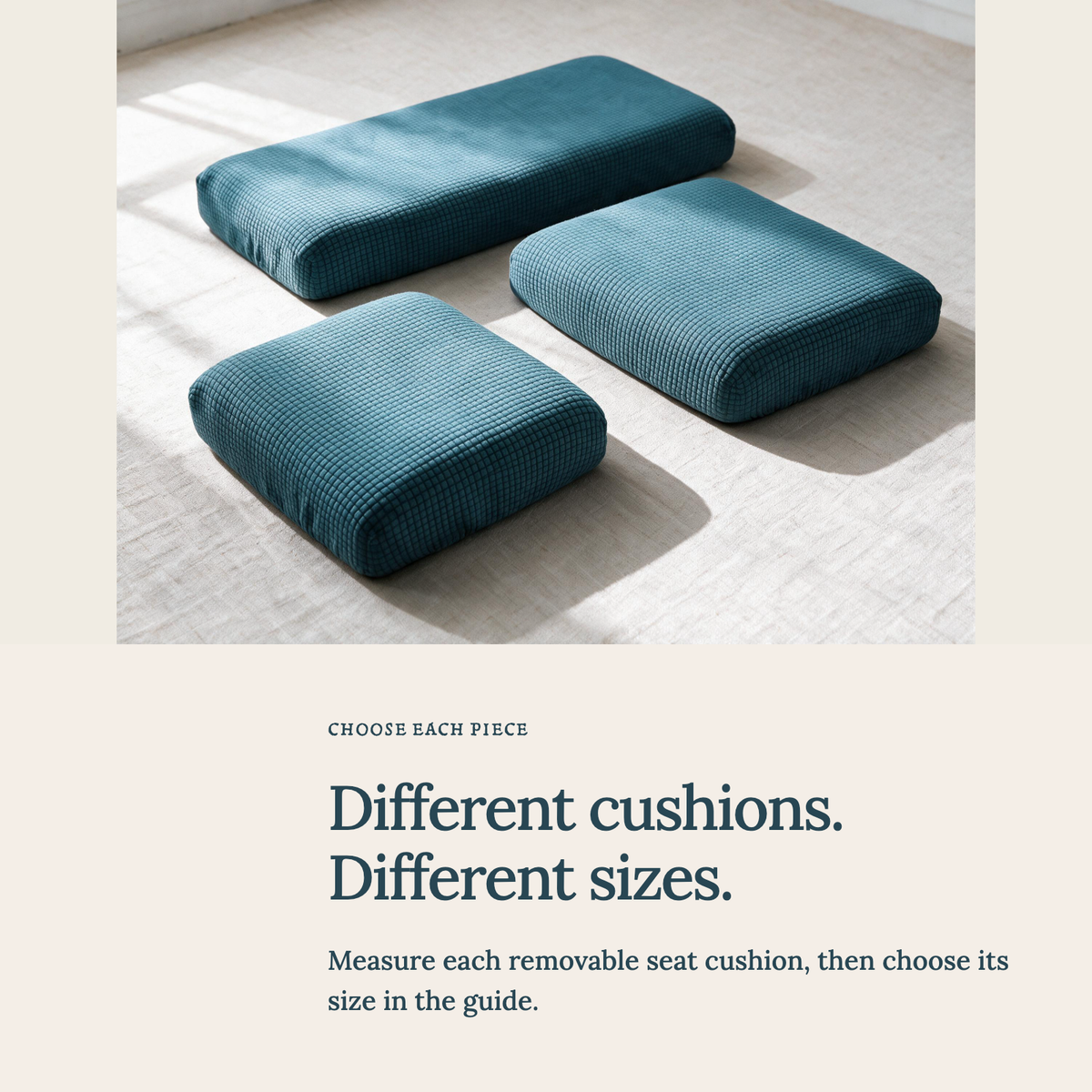 Jacquard-Sitzkissenbezug fürs Sofa – Himmelblau – Ansicht 5
