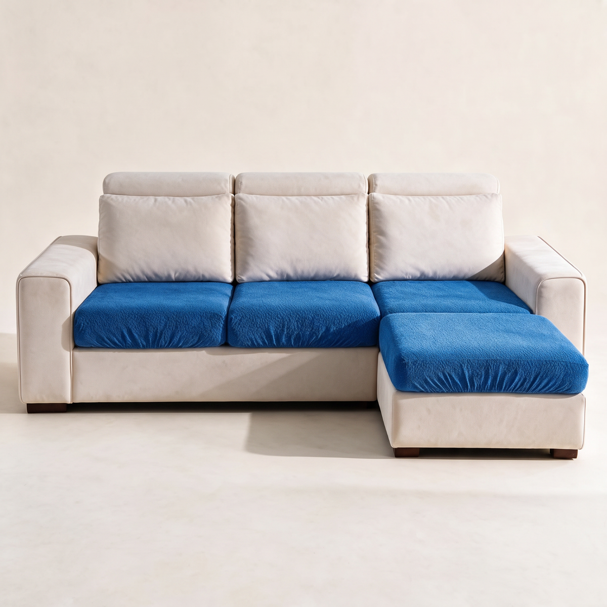 Wasserdichter Sitzkissenbezug fürs Sofa – Dunkelblau – Ansicht 1