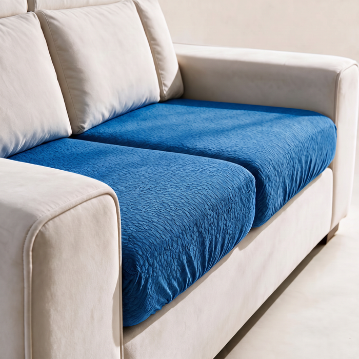 Wasserdichter Sitzkissenbezug fürs Sofa – Dunkelblau – Ansicht 2