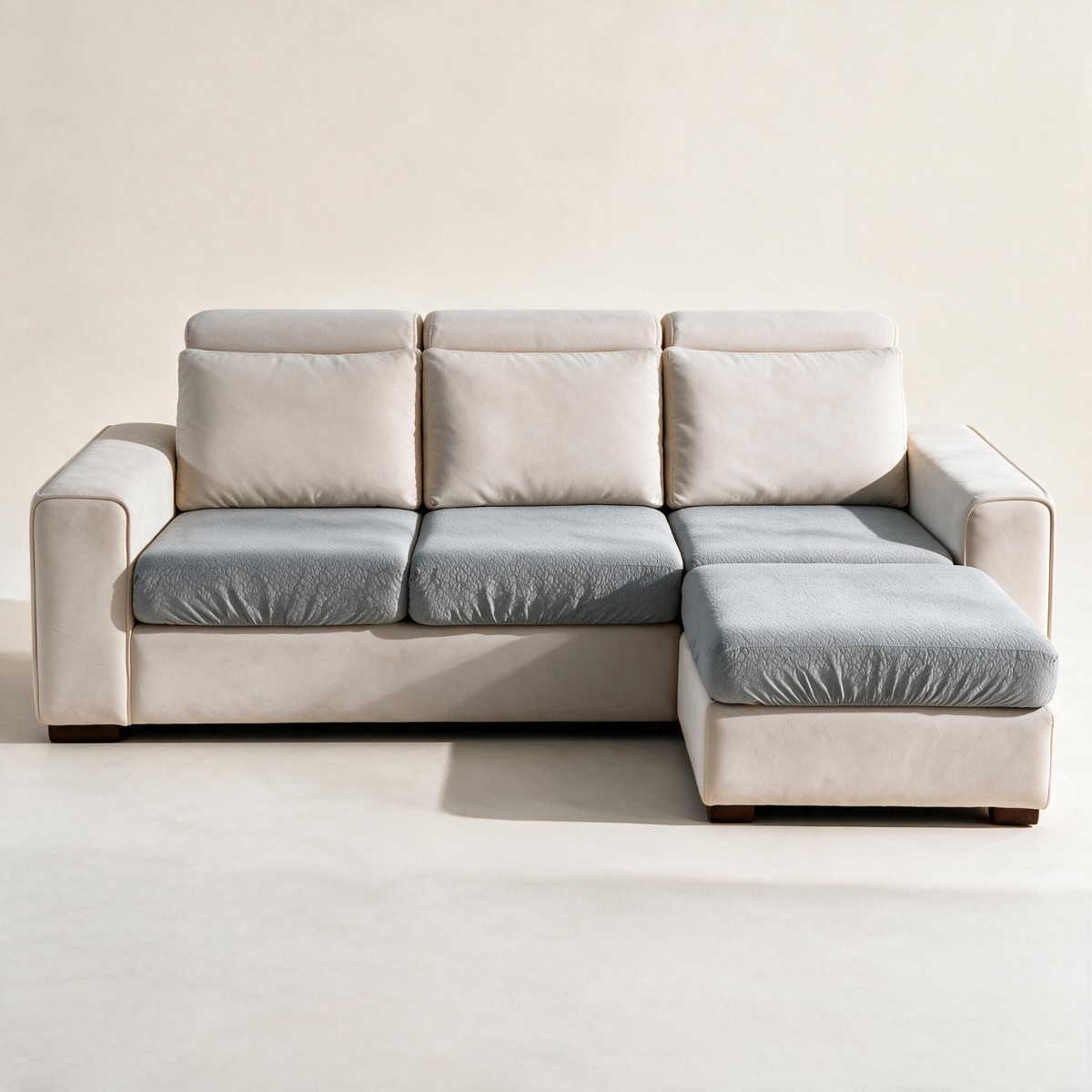 Wasserdichter Sitzkissenbezug fürs Sofa – Hellgrau – Ansicht 1