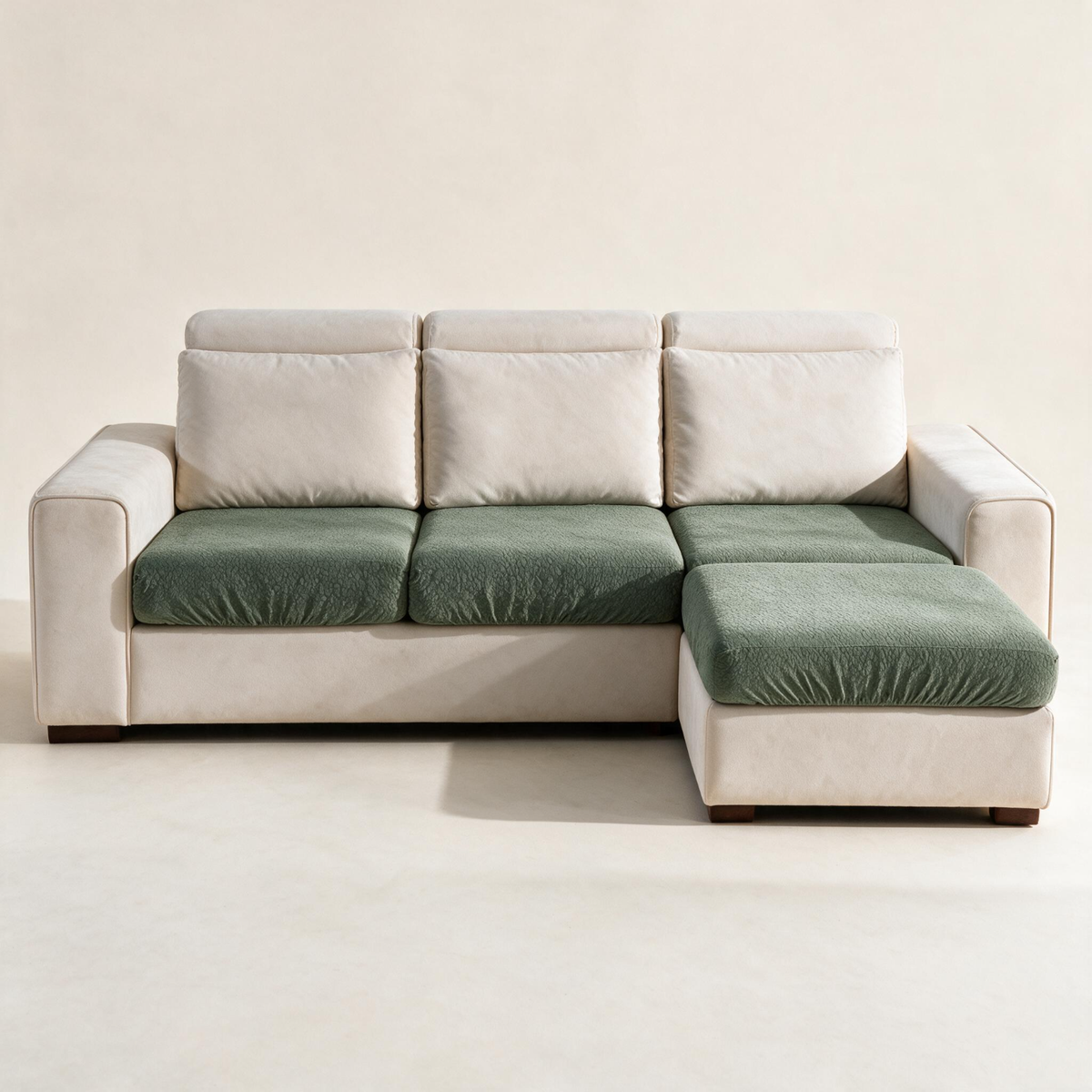 Wasserdichter Sitzkissenbezug fürs Sofa – Waldgrün – Ansicht 1