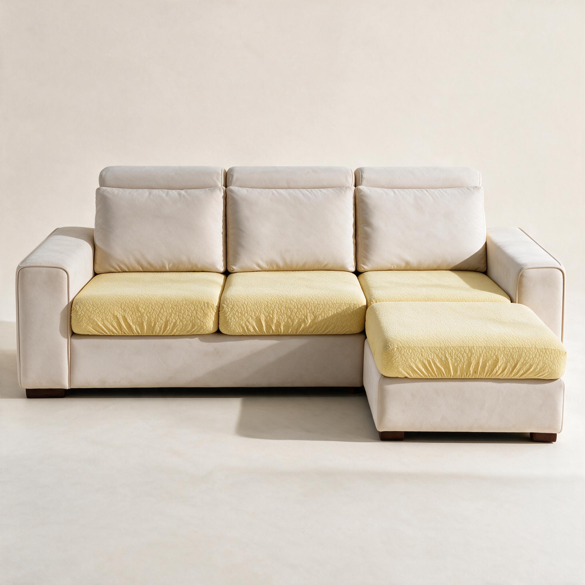 Wasserdichter Sitzkissenbezug fürs Sofa – Gelb – Ansicht 1