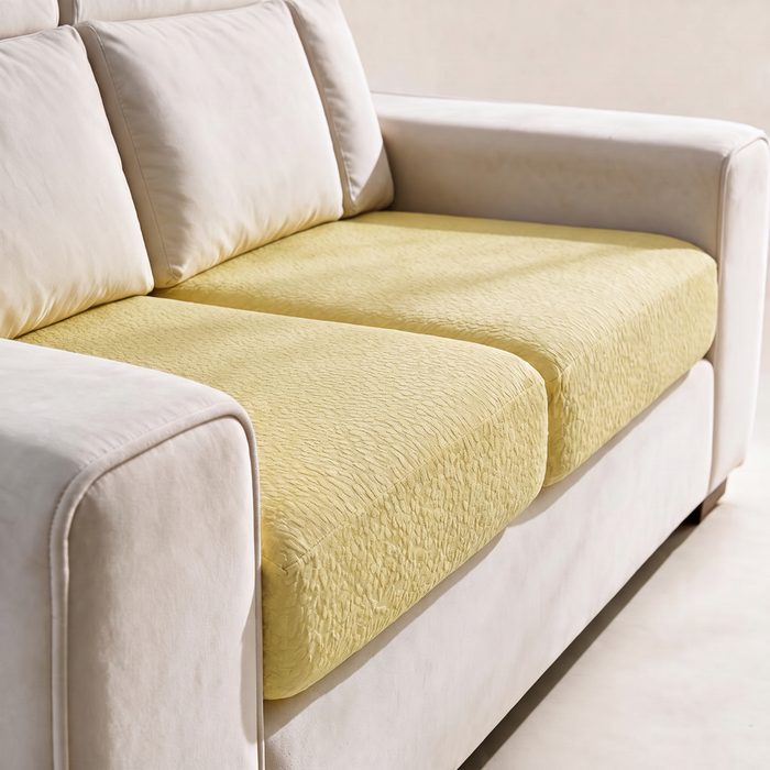 Wasserdichter Sitzkissenbezug fürs Sofa – Gelb – Ansicht 2