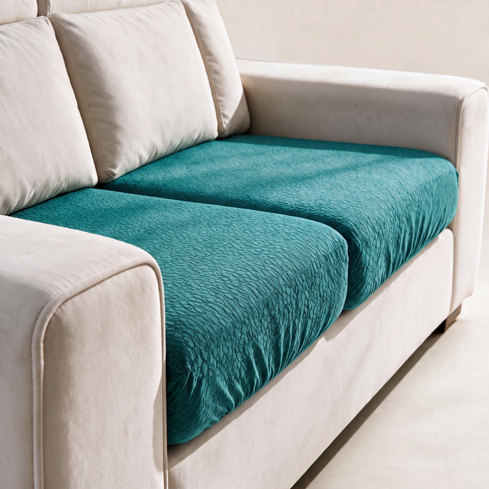 Wasserdichter Sitzkissenbezug fürs Sofa – Smaragdgrün – Ansicht 2