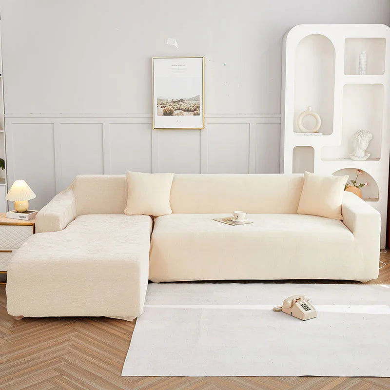 Ecksofa-Bezug Luma in L-Form – Beige – Ansicht 1