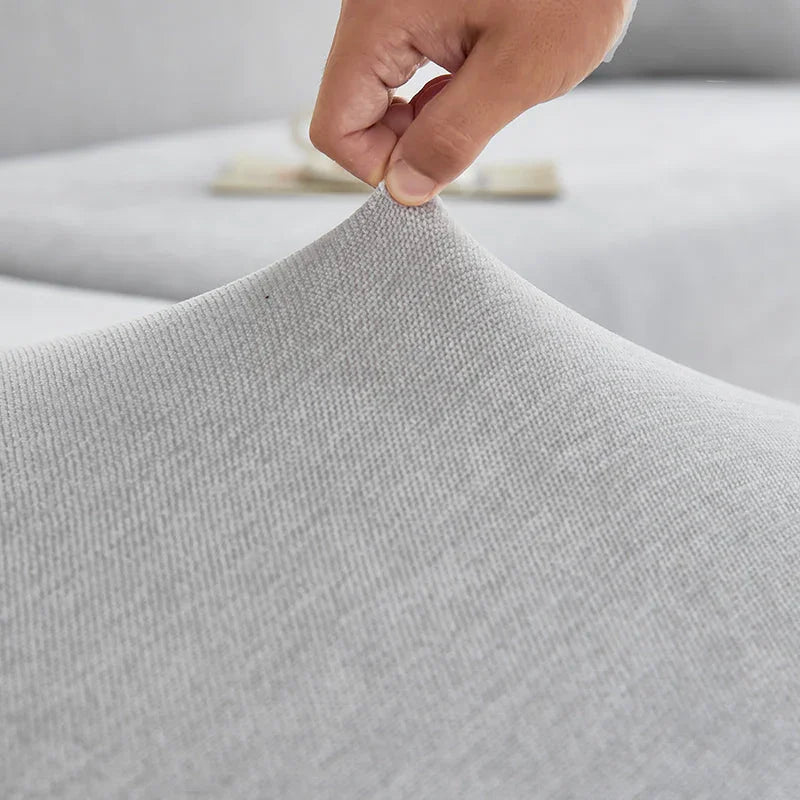 Ecksofa-Bezug Luma in L-Form – Hellgrau – Ansicht 4