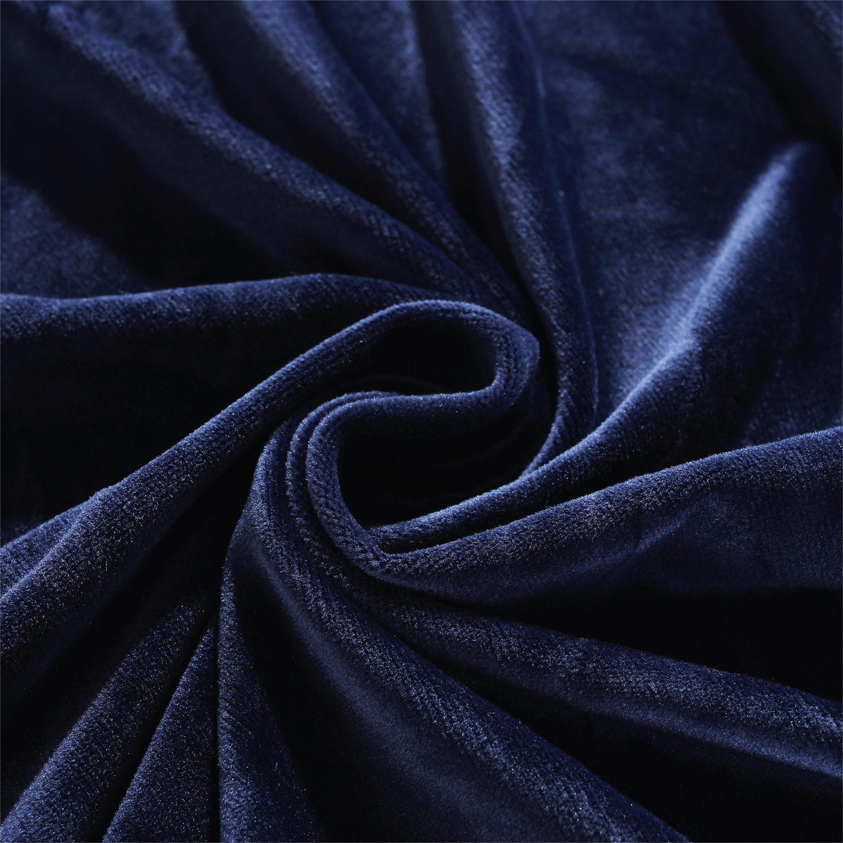 Ecksofa-Bezug aus Samt in L-Form – Marineblau – Ansicht 3