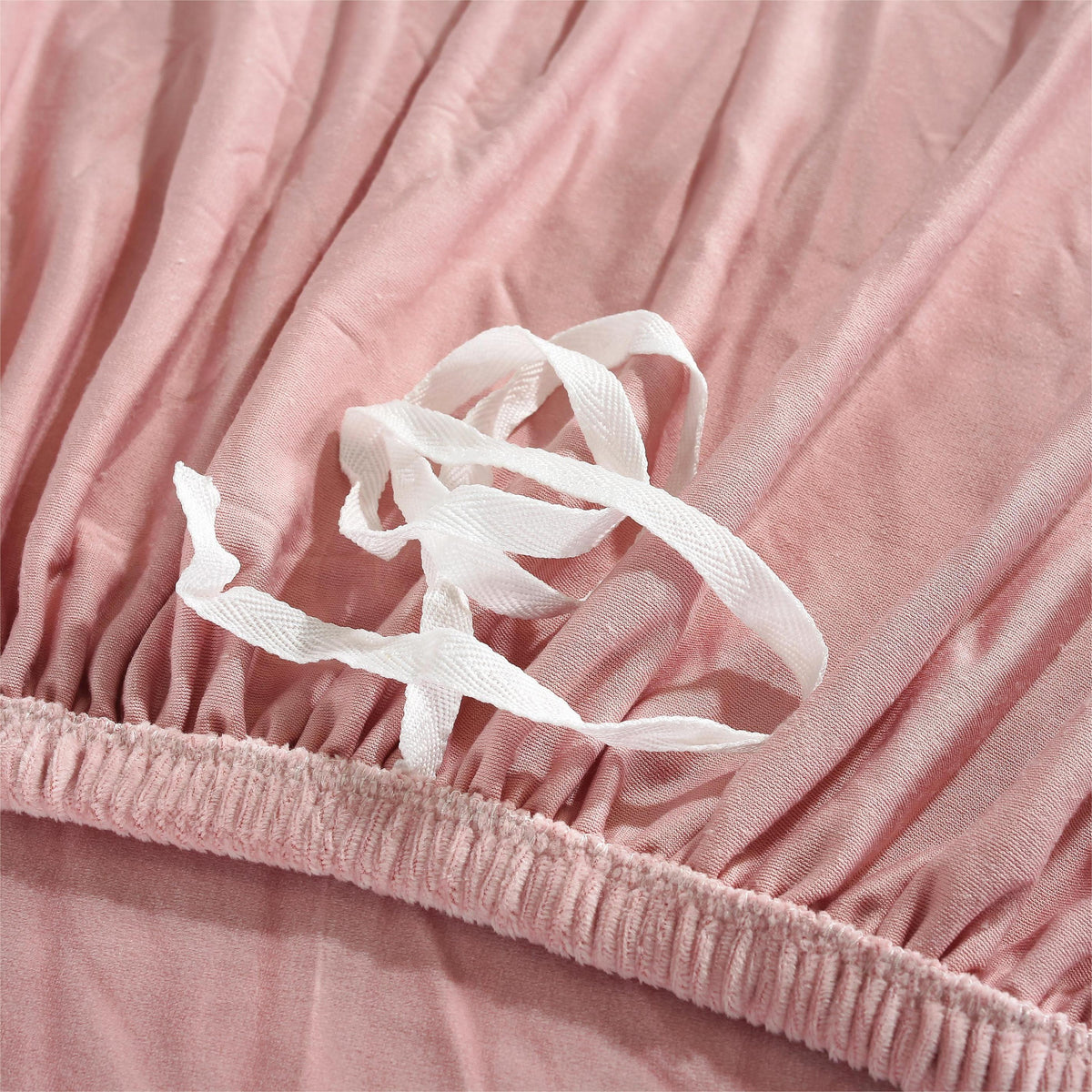 Ecksofa-Bezug aus Samt in L-Form – Rosa – Ansicht 5