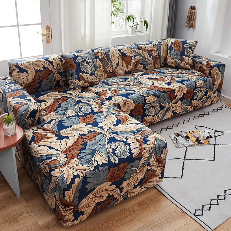 Stretch-Bezug fürs Ecksofa in L-Form – Vintage – Ansicht 1