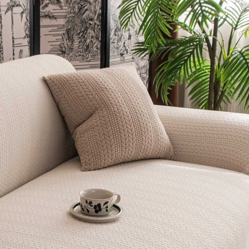 Kissenhülle Braelyn – Sandbeige – Ansicht 1