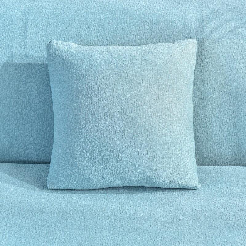 Wasserdichte Kissenhülle mit Kieselstruktur – Himmelblau – Ansicht 1