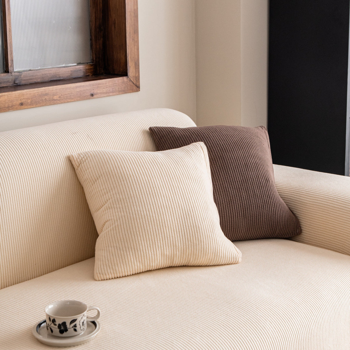 Kissenhülle Cordelle – Beige – Ansicht 1